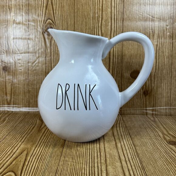 Rae Dunn Artisan Collection Drink Pitcher  10” Tall Ceramic Approx 60 Oz - Picture 1 of 10